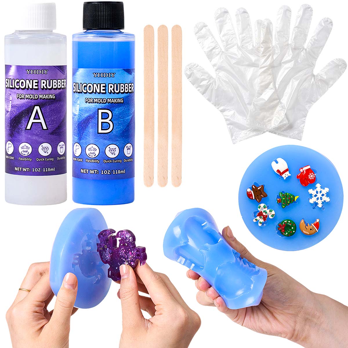 Soap Making Diy Kit - 118ml/296ml 실리콘 몰드 제작 키트, DIY