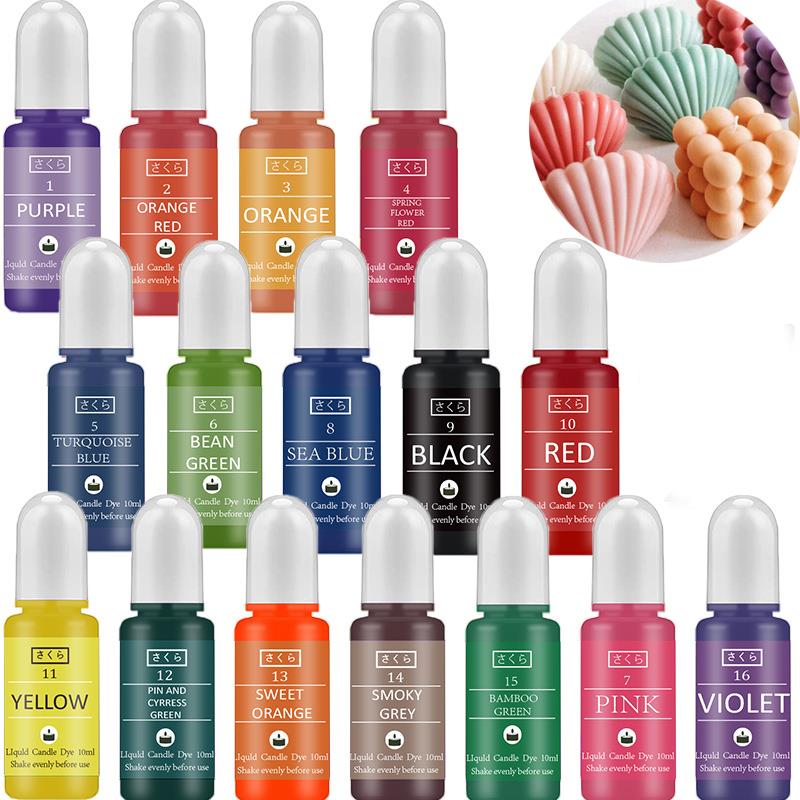 Soap Making Ingredients - 10ml/병 양초 왁스 안료 착색제 무독성