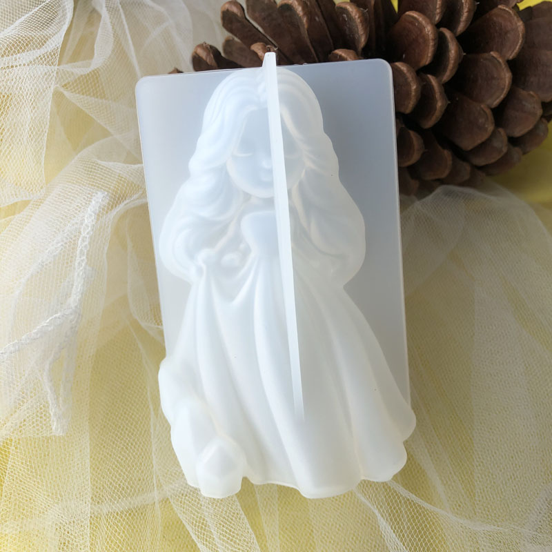 Soap Making Kits - 3D 귀여운 공주 실리콘 양초 금형