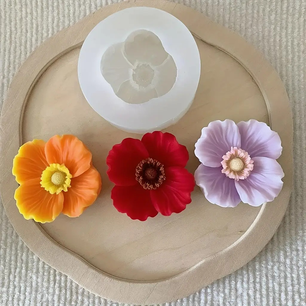 Soap Making Lye - 꽃 모양 실리콘 캔들 몰드는 비누,