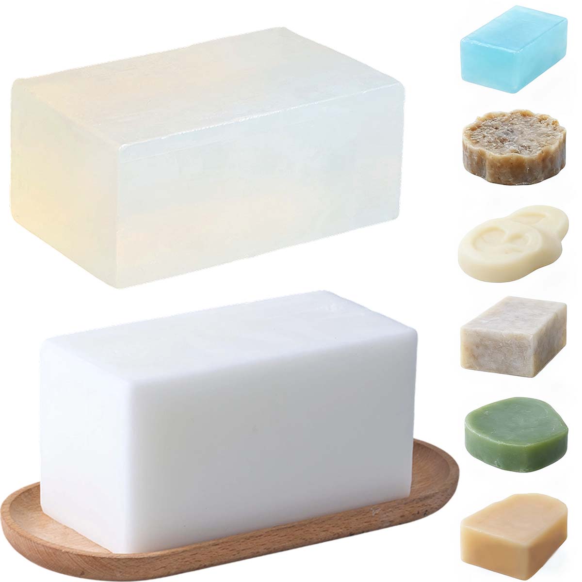 Soap Making Diy Kit - 1000g 투명 백색 비누 베이스 DIY