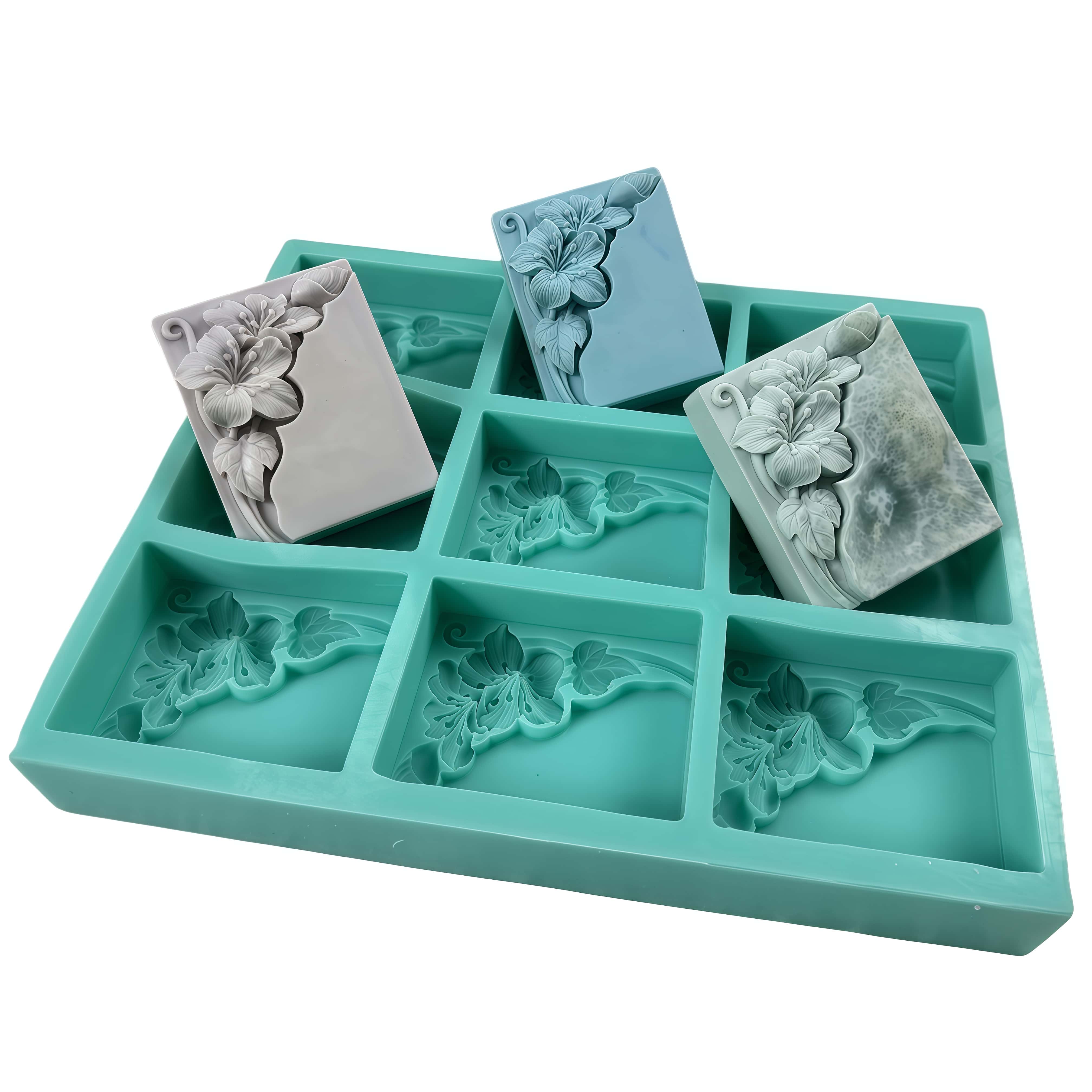 Soap Making Vendors - 9구 탄광 꽃 비누 몰드, 천연