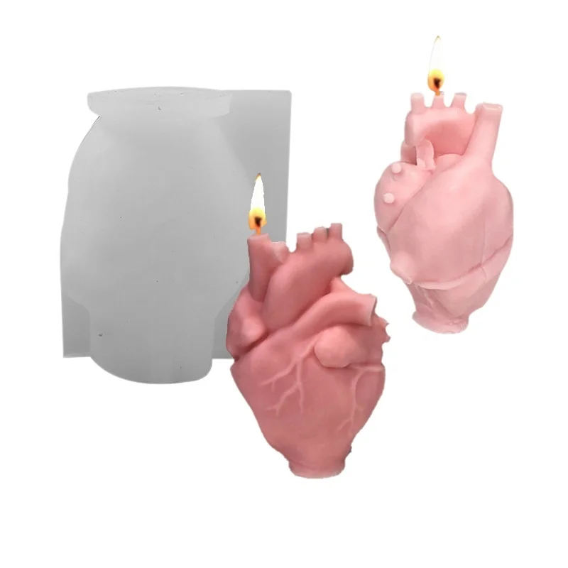 Soap Making Diy Kit - DIY 인간 심장 실리콘 캔들 몰드