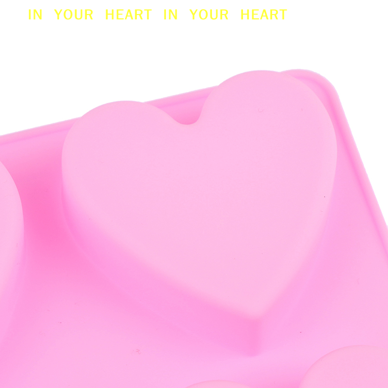 Soap Making Lye - 【X】4구 수제 실리콘 비누 몰드 하트