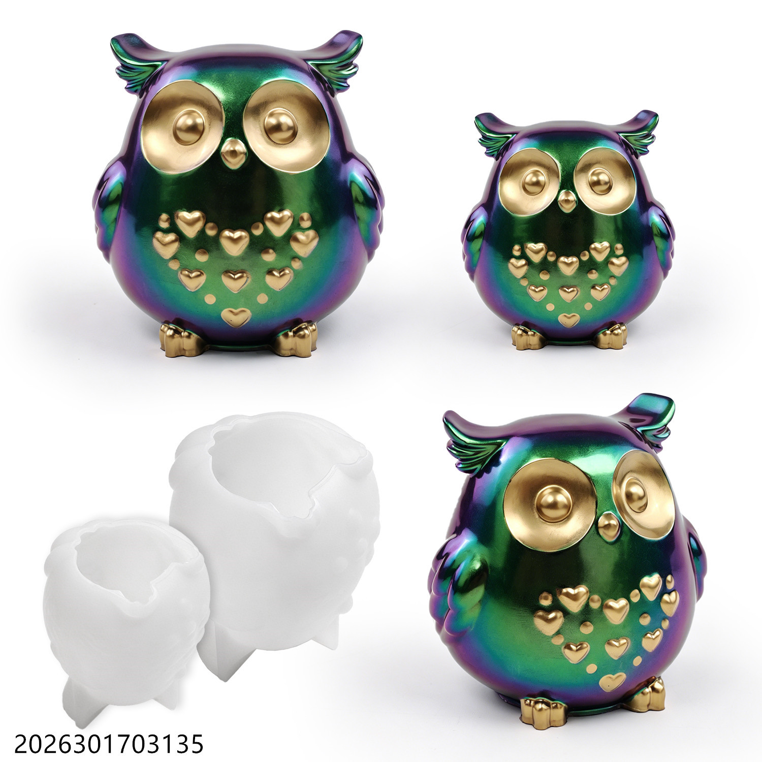 Soap Making Kits - 올빼미 실리콘 몰드 3D 새 모양