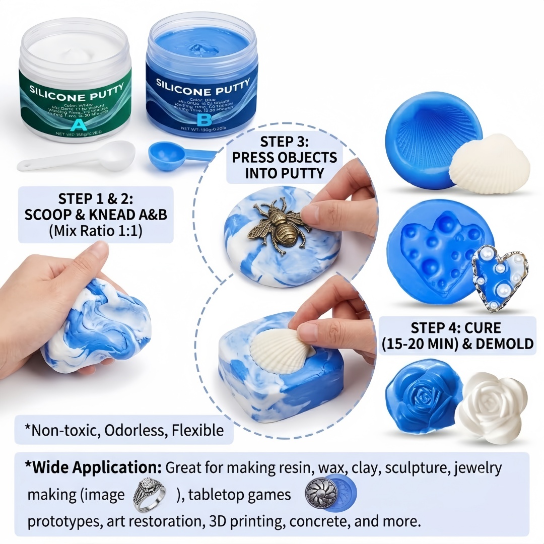 실리콘 퍼티 몰드 제작 용품 석고 양초 비누 몰드용으로 - Soap Making Kits 리뷰 및 가격