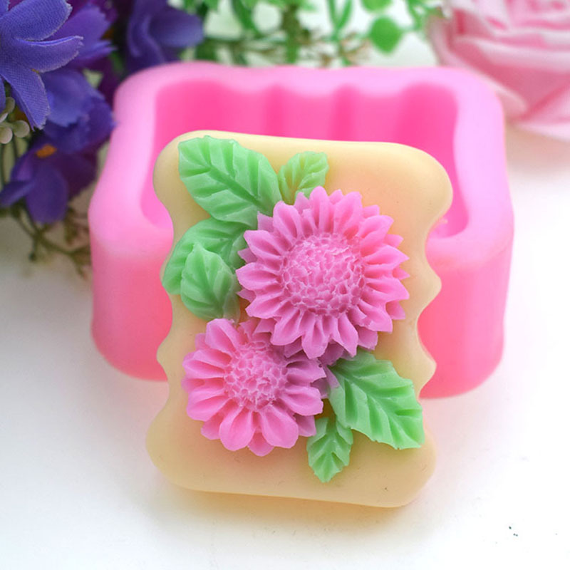 3D 사각형 꽃 실리콘 비누 금형 해바라기 비누 금형  - Soap Making Homemade 리뷰 및 가격