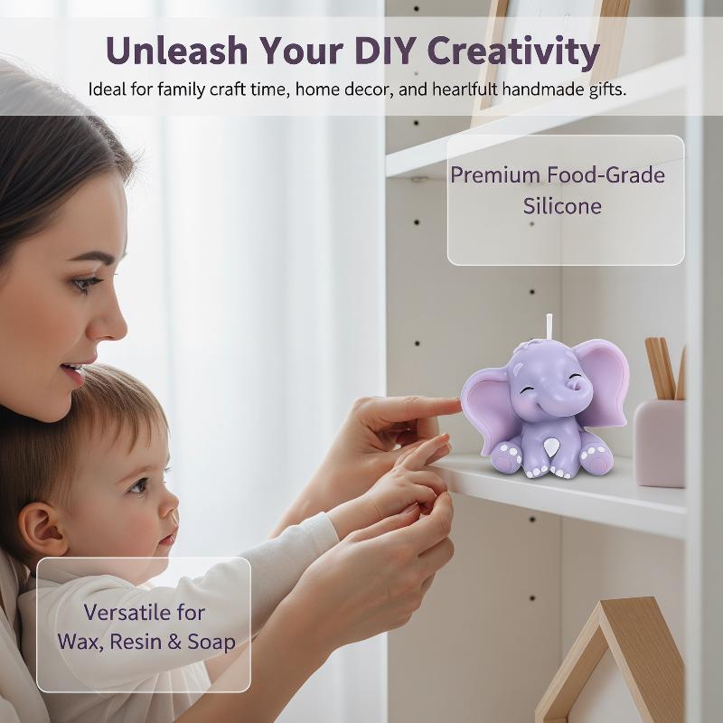 귀여운 3D 코끼리 실리콘 캔들 몰드, 쉽게 분리되는  - Soap Making Kits 리뷰 및 가격