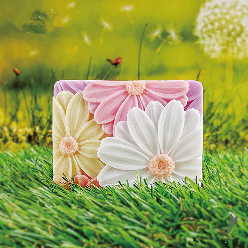 최신!! !3d 우아한 해바라기 비누 금형 직사각형 실 - Soap Making Vendors 리뷰 및 가격