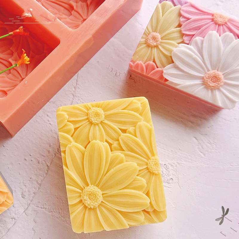 최신!! !3d 우아한 해바라기 비누 금형 직사각형 실 - Soap Making Vendors 리뷰 및 가격