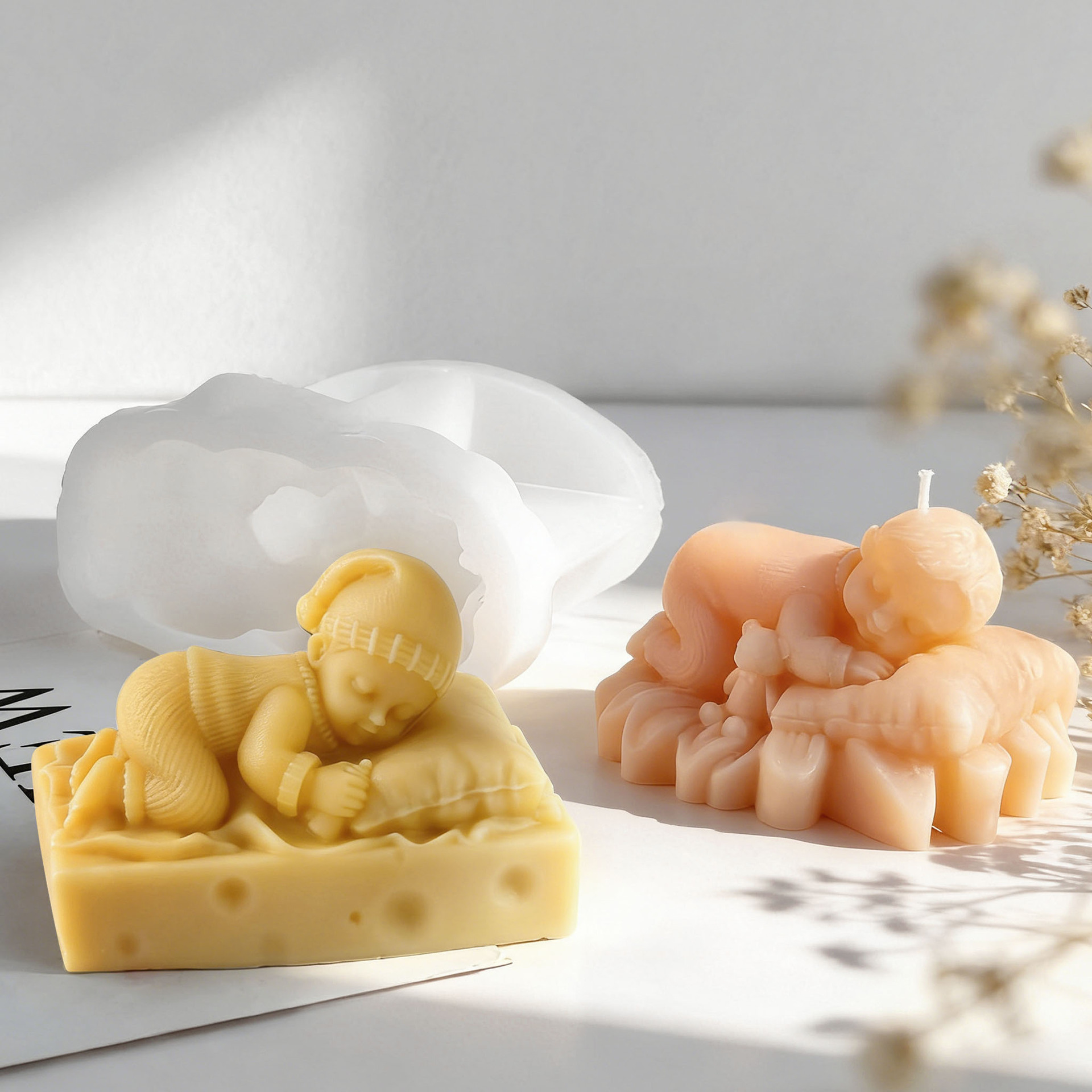 DIY 잠자는 아기 실리콘 캔들 몰드 수제 아로마 석고 - Soap Making Vendors 리뷰 및 가격