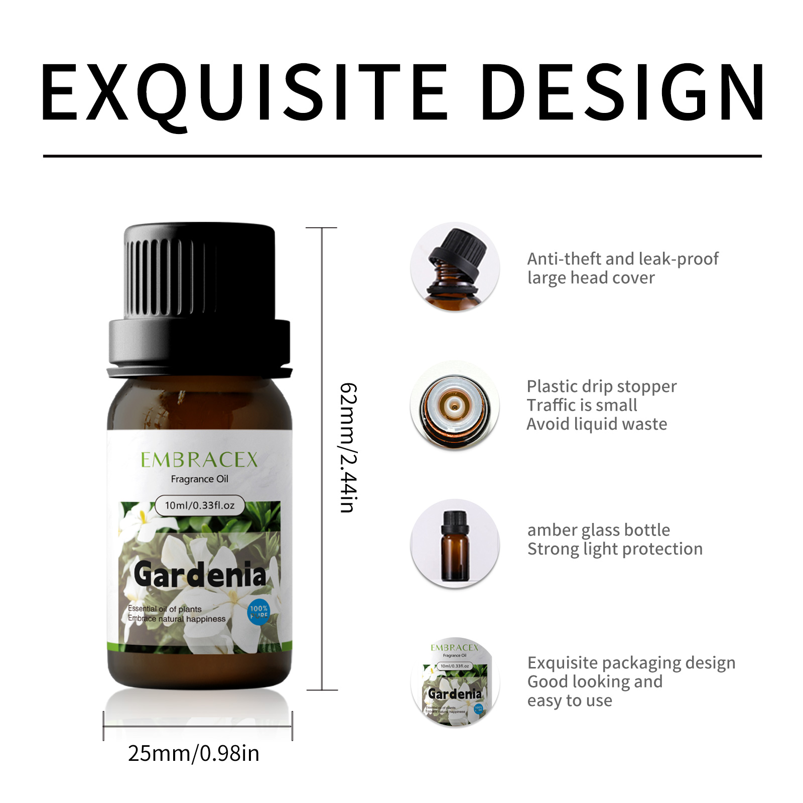 10ml 가드니아 에센셜 오일 마사지 오일 꽃 향기 오 - Soap Making Ingredients 리뷰 및 가격