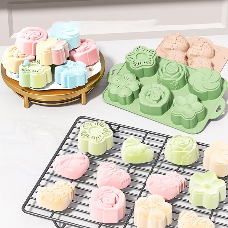 SU 플라워 실리콘 몰드, 6가지 꽃 모양 베이킹 몰드 - Soap Making Homemade 리뷰 및 가격