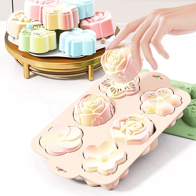 SU 플라워 실리콘 몰드, 6가지 꽃 모양 베이킹 몰드 - Soap Making Homemade 리뷰 및 가격