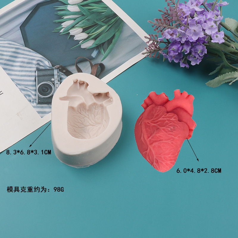 DIY 인간 심장 실리콘 캔들 몰드 창의적인 3D 하트 - Soap Making Diy Kit 리뷰 및 가격