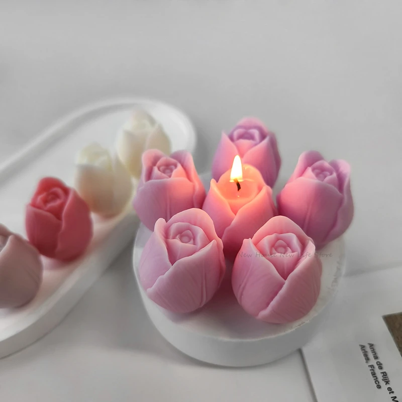 3D 튤립 양초 금형 수제 DIY 꽃 비누 실리콘 금형 - Soap Making Recipes 리뷰 및 가격