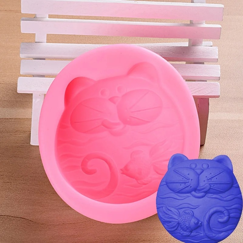 1PC 비 스틱 실리콘 몰드 3D 비누 DIY 새 고양 - Soap Making Organic 리뷰 및 가격