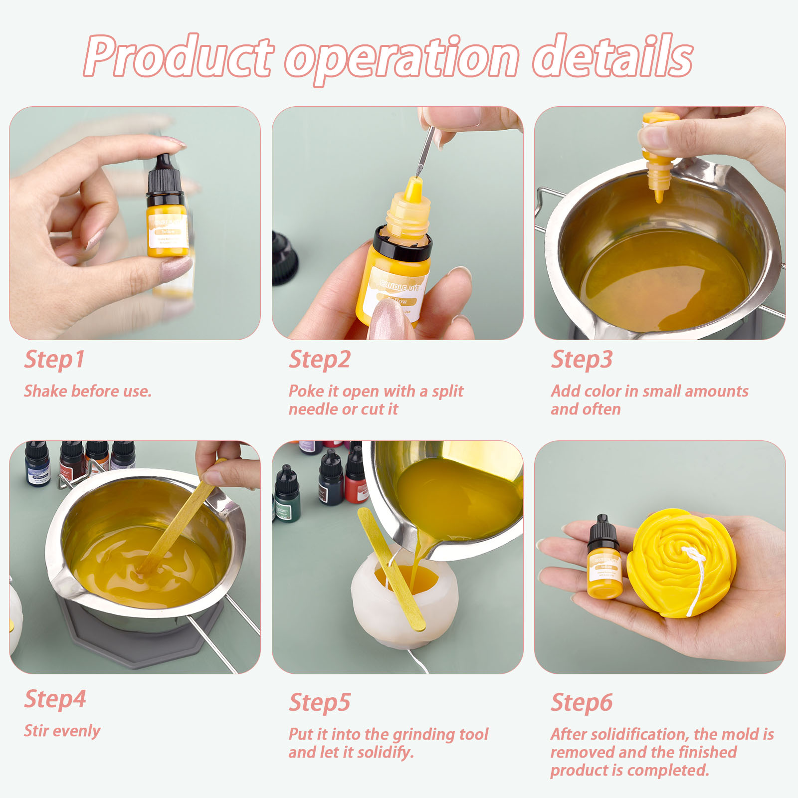 5ml/병 양초 왁스 안료 착색제 무독성 간장 양초 왁 - Soap Making Ingredients 리뷰 및 가격