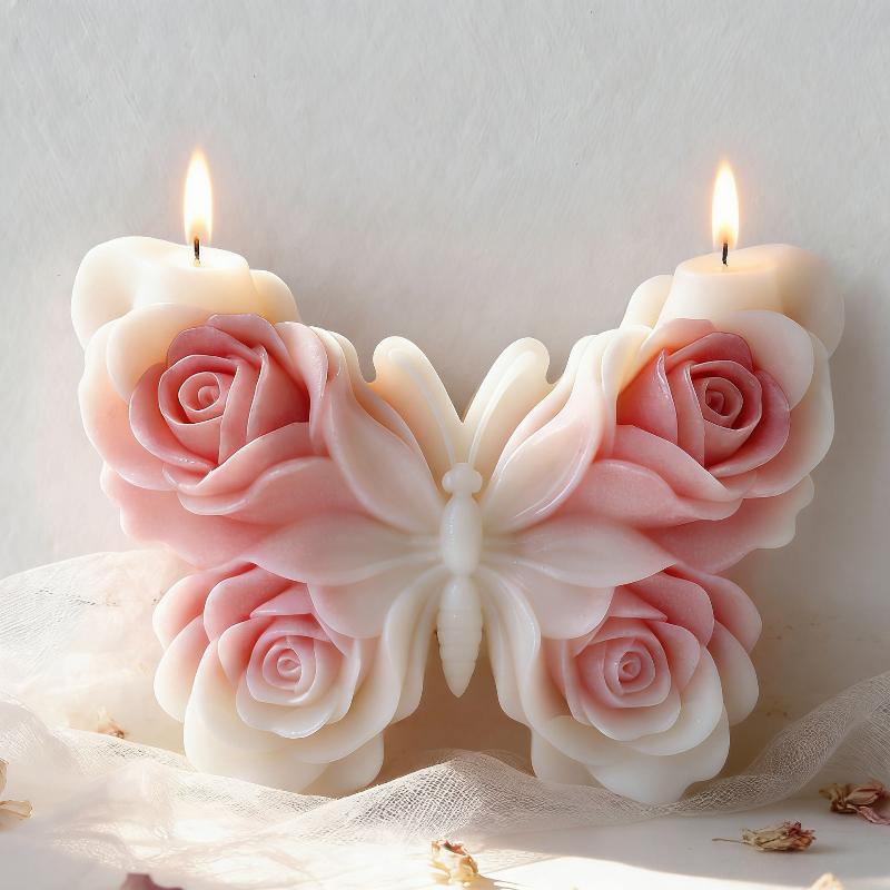 DIY 장미 나비 모양 실리콘 몰드 수제 아로마 캔들  - Soap Making Kits 리뷰 및 가격