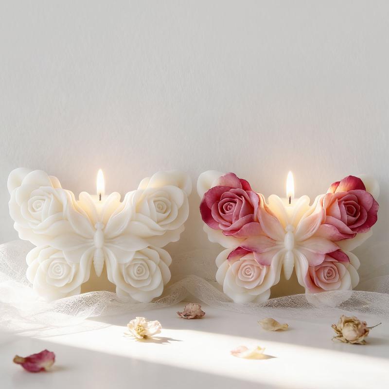 DIY 장미 나비 모양 실리콘 몰드 수제 아로마 캔들  - Soap Making Kits 리뷰 및 가격