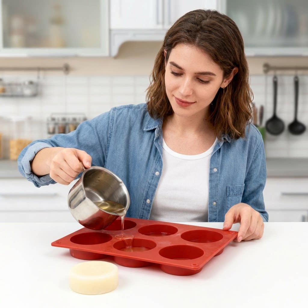 둥근 실리콘 비누 몰드 DIY 수제 비누 만들기 도구  - Soap Making For Beginners 리뷰 및 가격