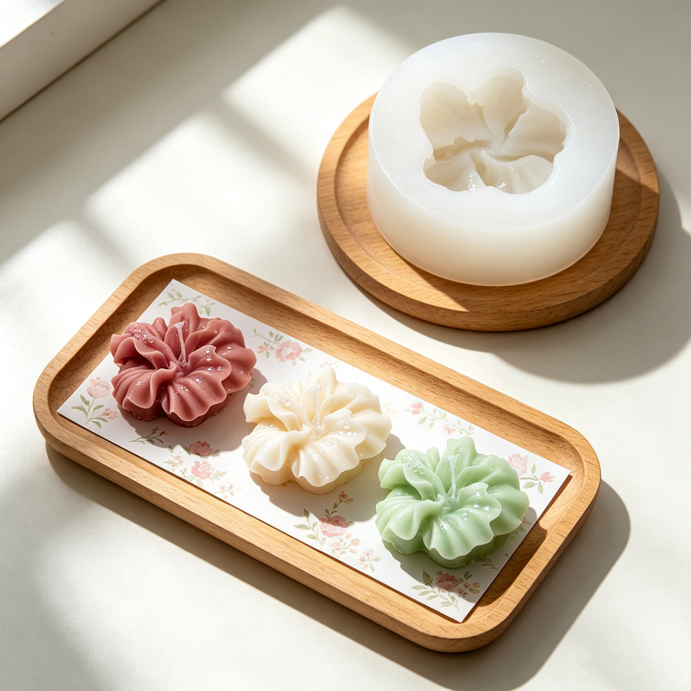 2pcs 히비스커스 꽃 양초 금형, 폴리머 클레이 양초 - Soap Making Vendors 리뷰 및 가격