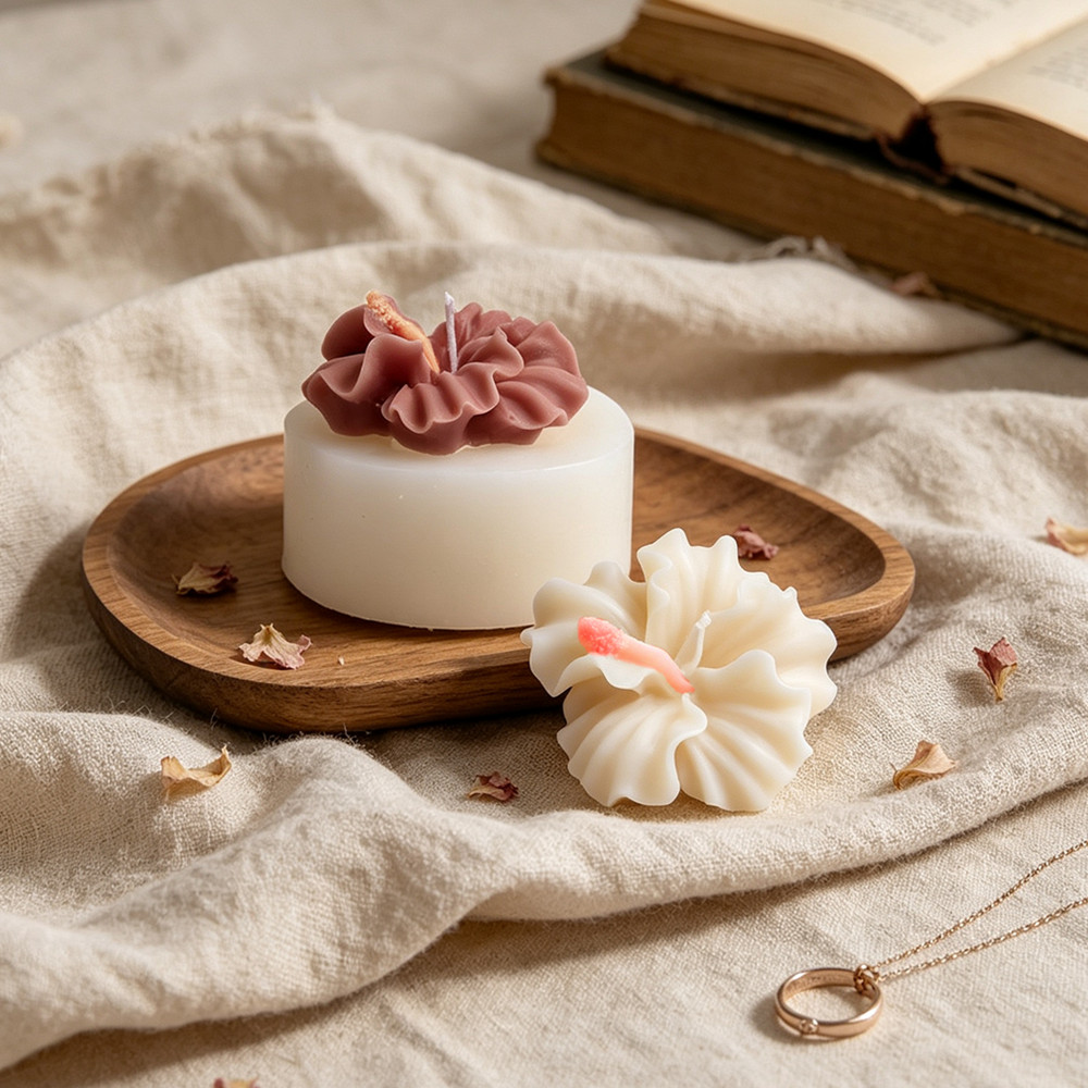 2pcs 히비스커스 꽃 양초 금형, 폴리머 클레이 양초 - Soap Making Vendors 리뷰 및 가격